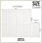 White Dinner Napkins Disposable 8" x 4" Folded - 40 Pcs 2 Ply White Napkins Disposable Paper Guest Towels for Bathrooms, Dinners, Everyday Parties & Party Supplies