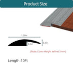 Carpet Floor Transition Strip, Self-Adhesive Carpet to Tile Transition Edging Trim Suitable for Door Threshold/Wood Floor, Cover Height Within 5mm – Gray(10Ft)