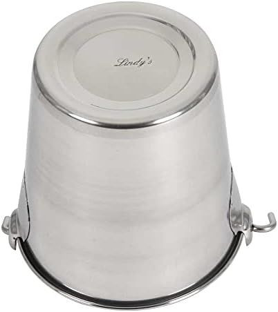 Lindy's 2-Quart Stainless Steel Bucket, Durable Seamless Bucket for Many Home Tasks, Carry Water or Milk, Fill with Food, Use as a Flower Pot, Cleaning Bucket, Table Centerpiece and Much More