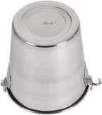 Lindy's 2-Quart Stainless Steel Bucket, Durable Seamless Bucket for Many Home Tasks, Carry Water or Milk, Fill with Food, Use as a Flower Pot, Cleaning Bucket, Table Centerpiece and Much More