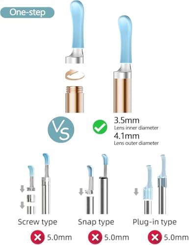 Premium Silicone Ear Cleaning Tips – 8-Piece Replacement Set for Bebird Ear Endoscopes | Spiral, Scoop & Brush Attachments with Travel Case