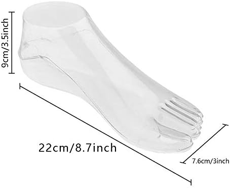 Female Plastic Foot Model Tools for Sandals Display (Transparent)