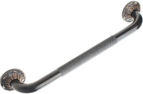 16" Bathroom Anti-Slip Grab bar, Bathtub Textured Shower Bar, Home Saftey Armrest, Toilet Hand Rail, Oil Rubber Bronze Finish