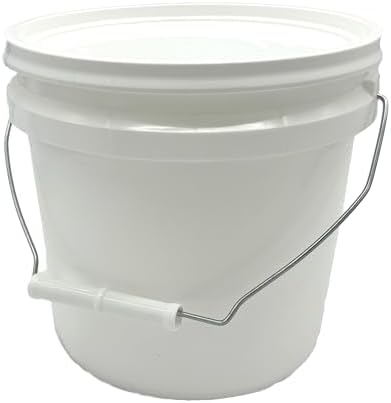 Rocky Mountain Goods 1 Gallon Bucket with Lid and Handle - Water Tight Paint Pail - Multi Use Utility Bucket - Durable Saturn Rings Leak-Proof Lid - Thick Uniform Walls for Stacking Strength