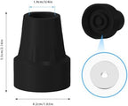 4 Pack Replacement Rubber Cane Tips 3/4 Inch Heavy Duty Rubber Crutch Tips Non Slip Walker Tips for Walkers Commodes Shower Chairs Canes Leg (Black)