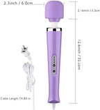 Wired Powerful Handheld Electric Massager, Strong Personal Back Massage for Sports Recovery, Muscle Aches, Body Pain (Light Purple)