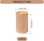 5 Pcs Wood Essential Oil Diffusers,Small Wood Fragrance DIffusers,Fragrance Retention,Wooden Aromatherapy Round Diffuser for Car,Home, Bathroom, Office, Toilet, Yoga Room, Sauna Room