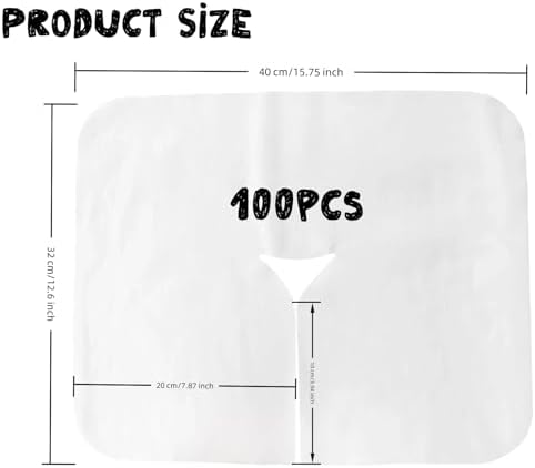 100Count Disposable face Cradle Covers for massage table, Ultra Soft, Non-Sticking, Breathable Massage Headrest Covers,Professional Massage Chair Cover for Skincare Beauty Salons Face Rest Cover