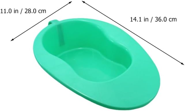 FRCOLOR Bed Pan Urinal with Handle for Women and Elderly Portable Nursing Urinal Bedridden Patients Convenient 14.96X11.02X4.13In Plastic Bedpan for Home Care