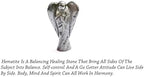 Jet Energized Hematite 2" Angel Gemstone Divine Spiritual 40 Page Crystal Therapy Booklet Gift Archangel Suruel Raphael Raguel Michael Gabriel Remiel Uriel Image is JUST A Reference