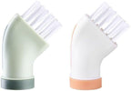 2 Pack Crevice Cleaning Brush with Water Bottle Connector, Multi-Purpose Dry & Wet Cleaning Brush for Kitchen, Bathroom, Sink, Stovetop, Tile Gaps, Shoes (Green & White)