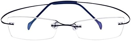 Titanium Frame Rimless Reading Glasses in 24 Strengths and 5 Colors