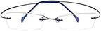 Titanium Frame Rimless Reading Glasses in 24 Strengths and 5 Colors