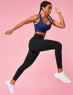 Ewedoos Compression Leggings for Women Tummy Control Leggings with Pockets Workout High Waisted No Front Seam Yoga Pants Gym