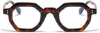JOVAKIT Retro Octagon Frame Glasses for Women Men Vintage Polygon Non-prescription Clear Lens Eyeglasses