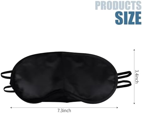 4 Pcs Blindfold, Black Eye Mask, Eye Masks for Sleep, Nose Pad and Adjustable Strap Blindfold, Game Sleeping for Everyone Travel Nap Sleeping
