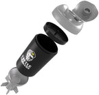 Battle Shakers Mortar Shaker Cup | Military Themed Shaker Bottle | Leak-Proof Protein Cup with Storage Compartment | Mix Protein Powders & More | Durable & Dishwasher Safe | 20 Oz Black/Silver