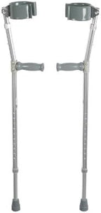 Drive Medical Heavy Duty Bariatric Steel Forearm Crutch, Chrome, Adult