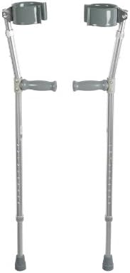 Drive Medical Heavy Duty Bariatric Steel Forearm Crutch, Chrome, Adult