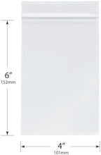 Plymor 4" x 6" (Pack of 100), 4 Mil Heavy Duty Zipper Reclosable Plastic Bags
