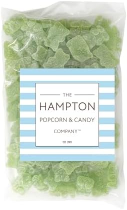 The Hampton Candy Company Mojito Sour Gummy Bears (Non-Alcoholic), Green Candy, 1 Pound Bulk Bag, Green Gummy Bears