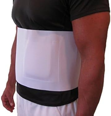 FlexaMed Umbilical Navel Hernia Belt with Compression Pad 8 Inch White - XXXL