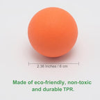 Small Hard Massage Ball 2 Pack. Lacrosse Ball Size Fascia Balls for Trigger Point Deep Tissue Myofascial Release Muscle Relax Plantar Fasciitis Relief Physiotherapy Yoga Pilates (Orange)