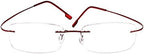Memory Titanium Stainless Steel Rimless Flexible Reading Glasses