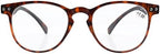 Eyekepper 4-Pack Round Full Coverage Ultrathin Flex Frame Reading Glasses Readers Tortoise +0.5