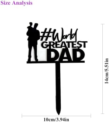 Father's Day Cake Toppers Best Dad Ever Cupcake Decoration 9 Pcs Happy Father's Day Cake Dessert Party Supplies