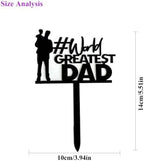Father's Day Cake Toppers Best Dad Ever Cupcake Decoration 9 Pcs Happy Father's Day Cake Dessert Party Supplies