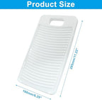 Plastic Mini Washboard, Small Washing Board for Hand Washing Kids Clothes(White)