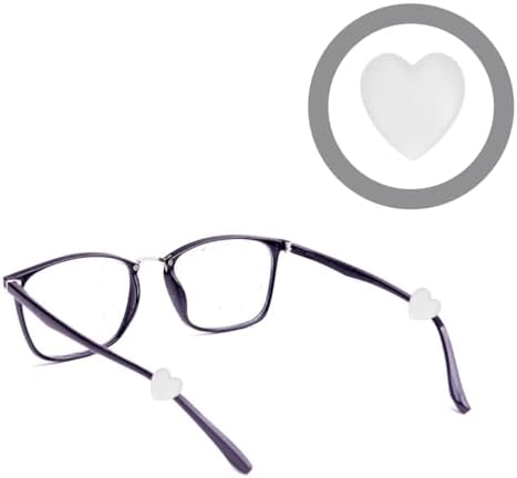 FOMIYES 10Pcs Silicone Heart Shaped Glasses Ear Grip Anti Slip Ear Sleeves for Eyeglasses Retainers Prevent Slipping Comfortable Fit for Sports and Daily Use