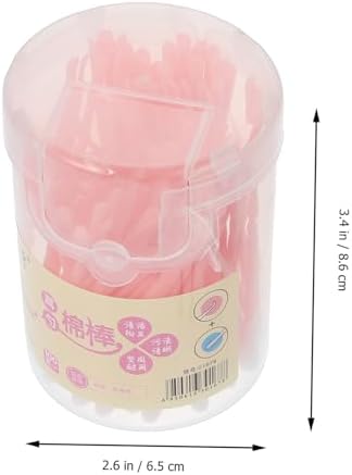 minkissy 200Pcs Disposable Ear Picking Tools with Double-Headed Cotton Swabs Ergonomic Lightweight Ear Wax Removal for Safe and Comfortable Ear Cleaning Portable