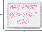 Custom Cake Topper Edible Personalized Image Your Own Cake Topper Birthday 8.5 x 11 inch Customize 1/4 Sheet