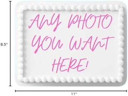 Custom Cake Topper Edible Personalized Image Your Own Cake Topper Birthday 8.5 x 11 inch Customize 1/4 Sheet