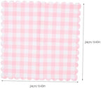 Beavorty Disposable Pink Gingham Paper Napkins 100pcs 5pcs Checkered Plaid Cocktail Serviettes for Wedding, Birthday, Shower, Picnic, and Party Use