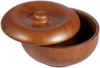 Wooden Shaving Bowl with Lid, Shaving Soap & Cream Bowl for Men Classic Style Easy to Lather Fits Wet Shaving (5#)