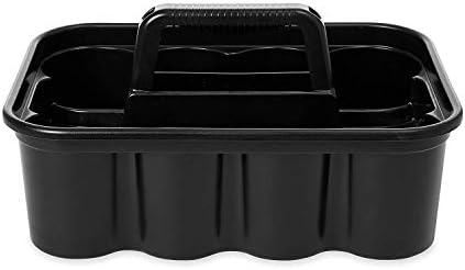 Rubbermaid Commercial Products Deluxe Carry Caddy for Take-Out Coffee/Soft Drinks Postmates/Uber Eats/Food Delivery Cleaning Products Sports/Water Bottles Black