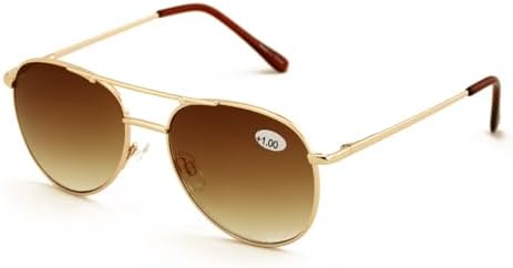 Classic Metal Reading Glasses - Spring Hinge Tear Drop Reader