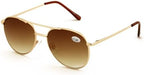 Classic Metal Reading Glasses - Spring Hinge Tear Drop Reader