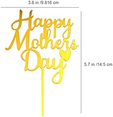 10pcs Happy Mothers Day Cake Topper Cake Picks Acrylic Sticks Happy Mothers Day Sign for Flower Bouquet for Motherday Birthday Cupcake Party Favors Decorations