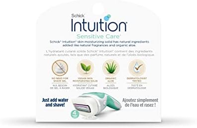 Schick Intuition Sensitive Skin Womens Razor Refills with Vitamin E & Aloe, Pack of 1(count of 3)