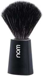NOM Carl Shaving Brush | Vegan Shave Brush for Shaving soaps and creams | sustainable eco-friendly and reusable |Exfoliating Shaving Brush | Black handle