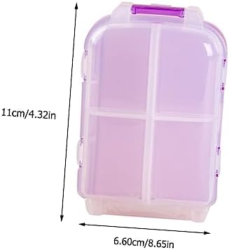 1pc Compact Three-Layer Pill Organizer Case Portable 4.32X2.59X1.41inch Plastic Medicine Storage for Travel Scratch-Resistant Design Lightweight Health Management Purple