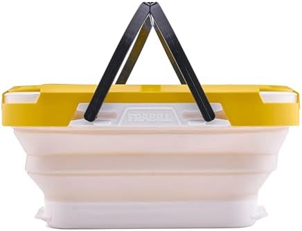 Frabill Collapsible Live Bait Bucket, 6 qt Capacity, Collapses to Same Size as Plano 3700 Stowaway, Comfortable Handles