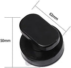 WANLIAN-Powerful Suction Cup Glass Mirror Door Handle, Refrigerator Drawer Bathroom Suction Cup wall handrail, Bathtub Shower Handle Kitchen Drawer Cabinet Handle (Black Trumpet)