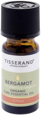 Tisserand Organic Pure Essential Oil - Diffuser Oil - Soothes Frustration and Mood Swings - Boosts Immunity, Clears Congested Skin - Bergamot - 0.3 oz