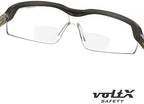 voltX GT ADJUSTABLE Bifocal Reading Safety Glasses (Clear Lens +2.5), ANSI Z87.1+ & CE EN166FT, Anti fog coated, UV400 Lens, Tilt & length adjustable earstems, clip on safety cord.