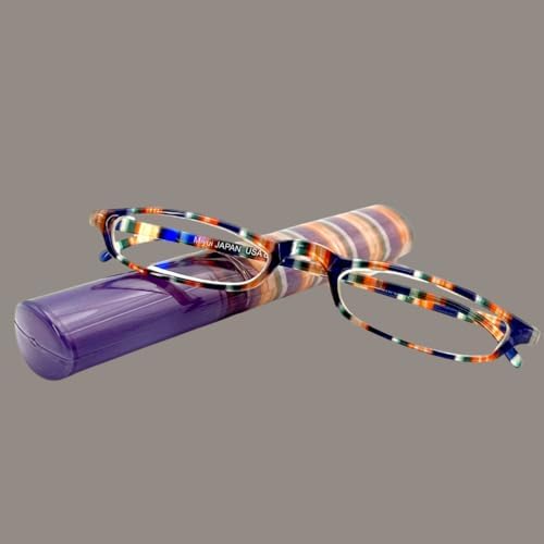 EZ Women Reading Glasses Men Blue Light Block Anti Eyestrain Slim Computer Reader Tube Small Glass Thin Compact